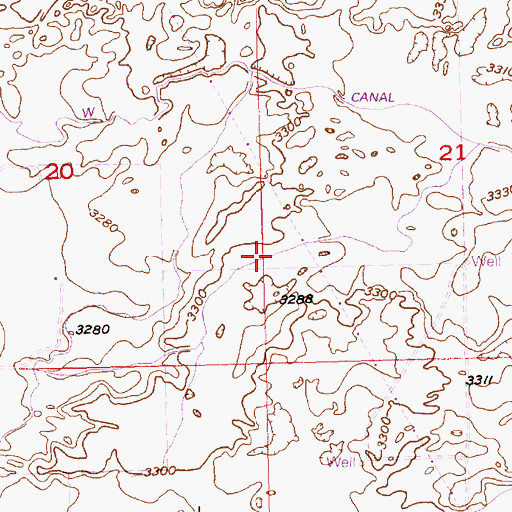 Topographic Map of Lateral W-45, ID