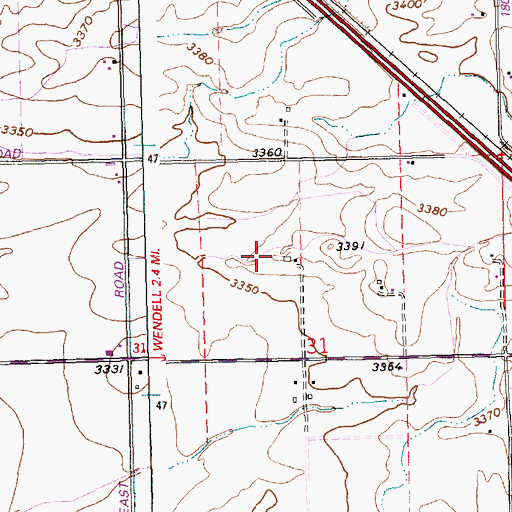 Topographic Map of Lateral W-53, ID