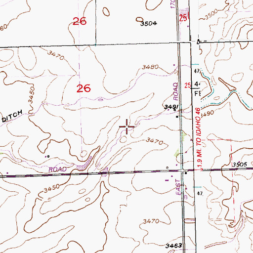 Topographic Map of Lateral X-11, ID