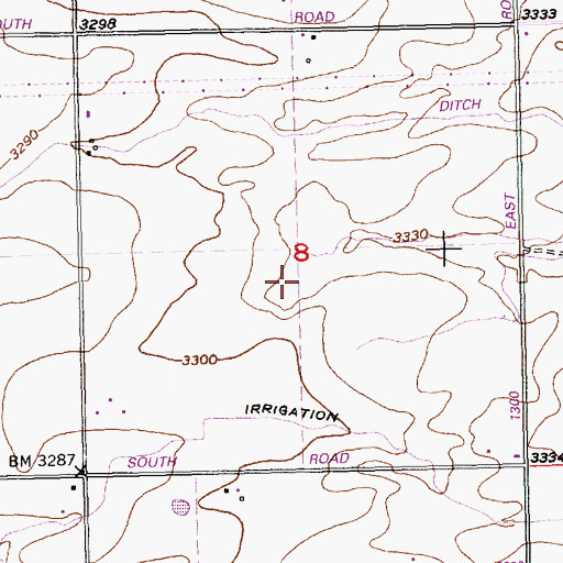 Topographic Map of Lateral X-19, ID