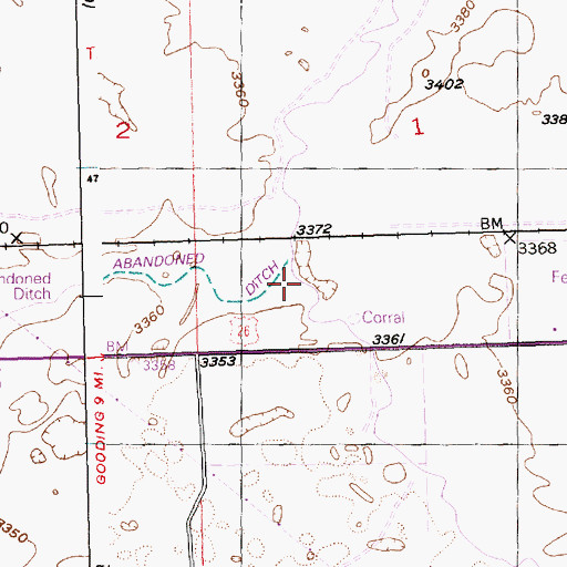 Topographic Map of Lateral Y-1, ID