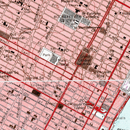 Topographic Map of Glen Scott Career Center, NY