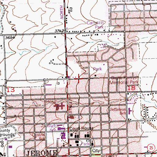 Topographic Map of M Canal Waste, ID
