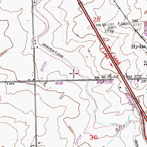 Topographic Map of N Canal, ID