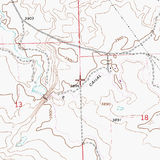 Topographic Map of P-2 Pipeline, ID