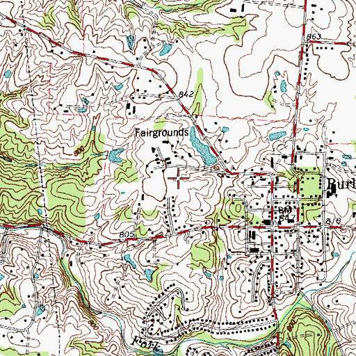 Topographic Map of Boone County Poor House (historical), KY