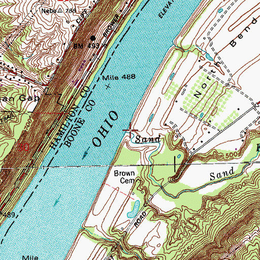 Topographic Map of Bullittsburg Post Office (historical), KY