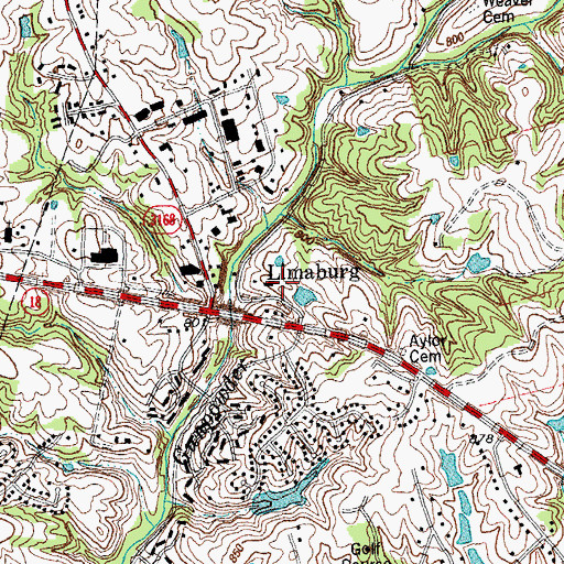Topographic Map of Limaburg Post Office (historical), KY