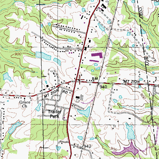 Topographic Map of Marshalls (historical), KY