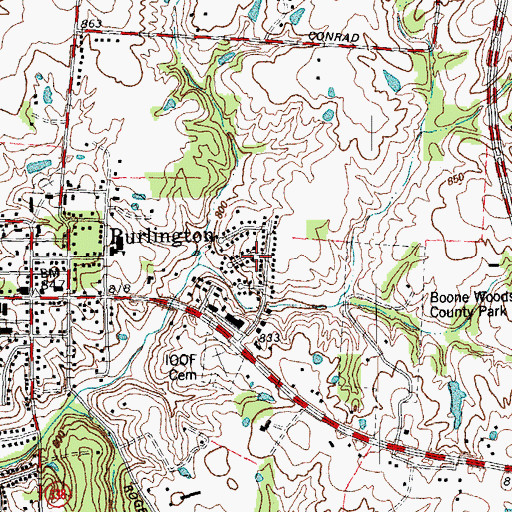Topographic Map of Morgan Academy (historical), KY
