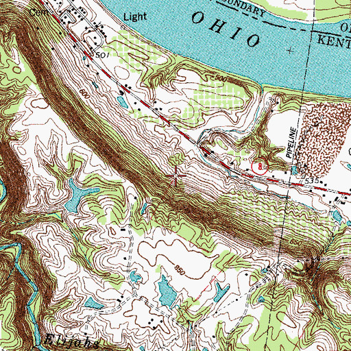 Topographic Map of Parlor Grove (historical), KY