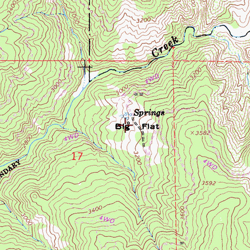 Topographic Map of Big Flat, CA