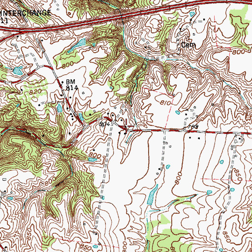 Topographic Map of School Number Four (historical), KY