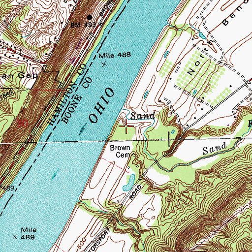 Topographic Map of Bullittsburg (historical), KY