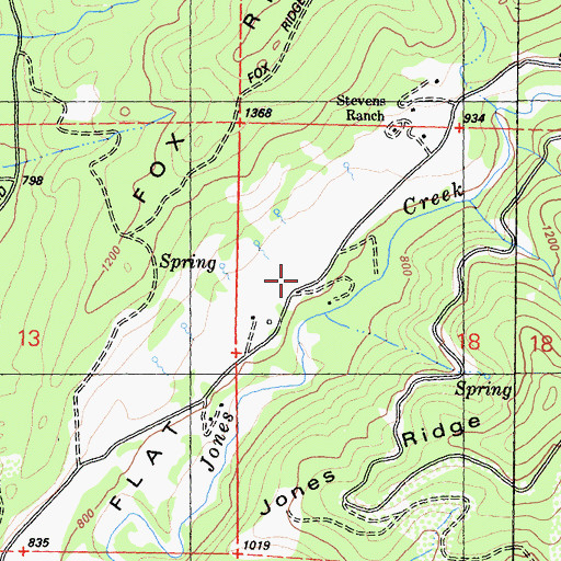Topographic Map of Big Flat, CA