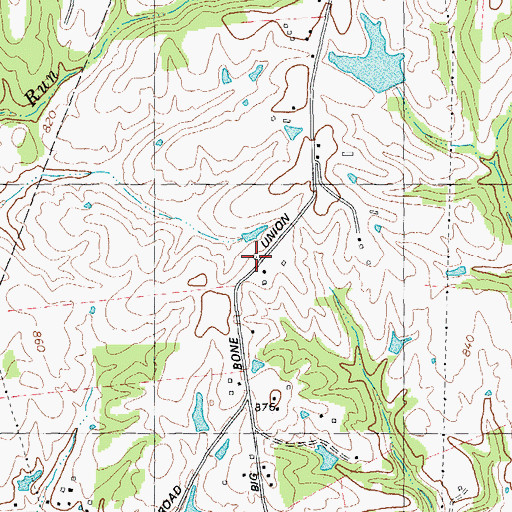 Topographic Map of Hathaway Post Office (historical), KY