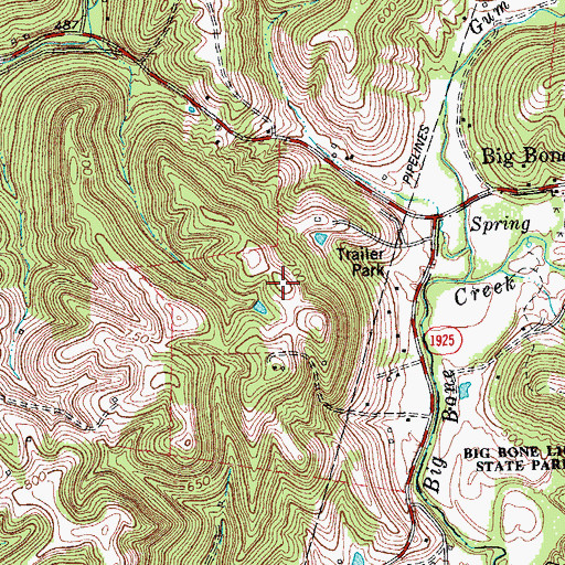 Topographic Map of Indian Hill, KY