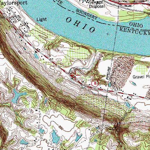 Topographic Map of School Number Thirty-Three (historical), KY