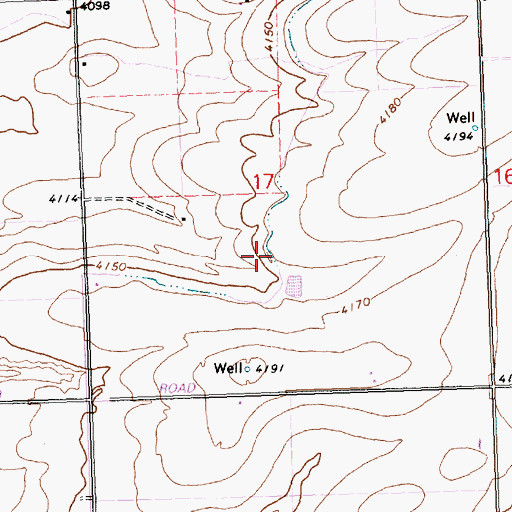 Topographic Map of PB Ditch, ID
