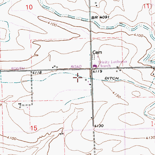 Topographic Map of PC Ditch, ID