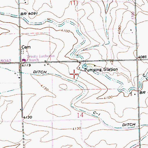 Topographic Map of Plant 3 Pipeline, ID