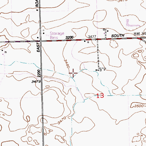 Topographic Map of Waste Ditch, ID