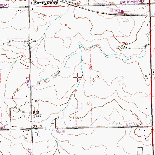 Topographic Map of Lateral L-4, ID