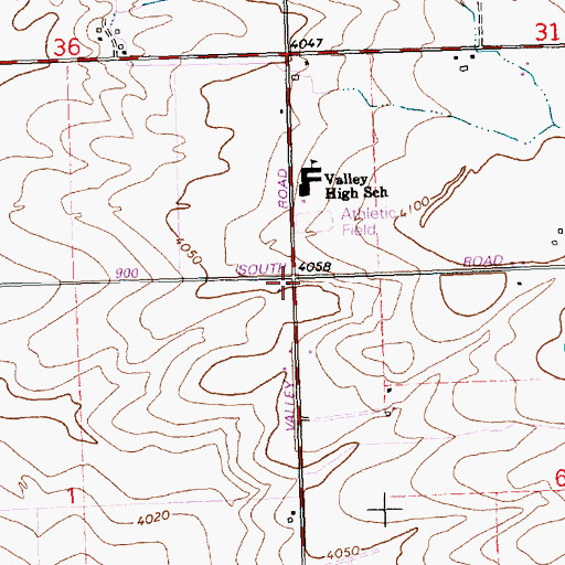 Topographic Map of Valley Road Pond, ID