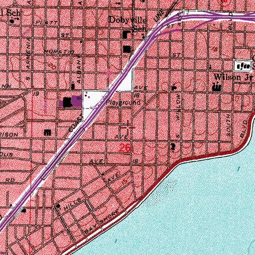 Topographic Map of Anderson Park, FL