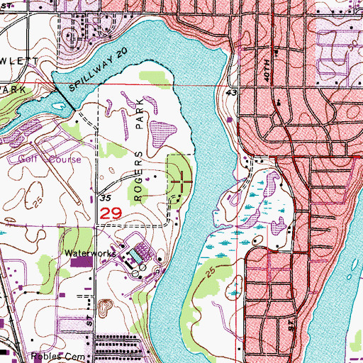 Topographic Map of Blackwater Hammock Park, FL