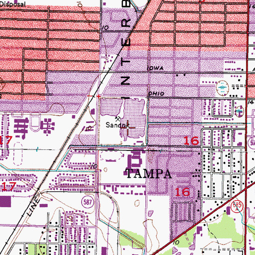 Topographic Map of Bobby Hicks Park, FL