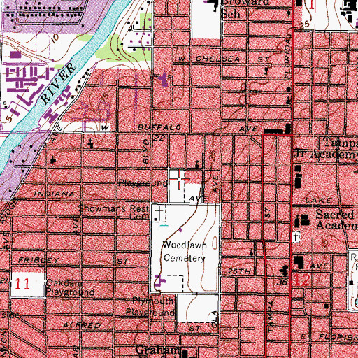 Topographic Map of Calvin Taylor Park, FL