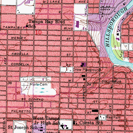 Topographic Map of Capaz Park, FL