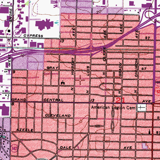 Topographic Map of Charles B Williams Park, FL
