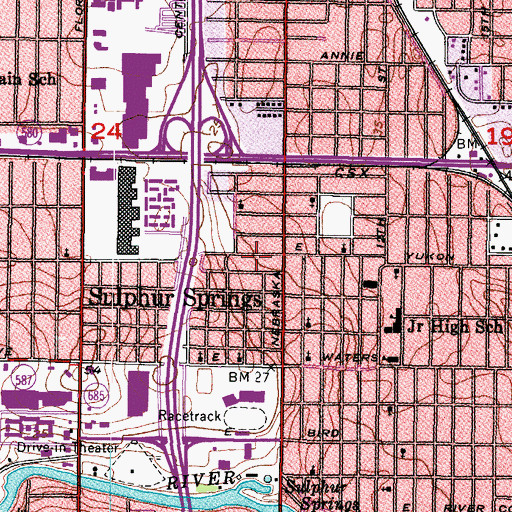 Topographic Map of Cheney Park, FL