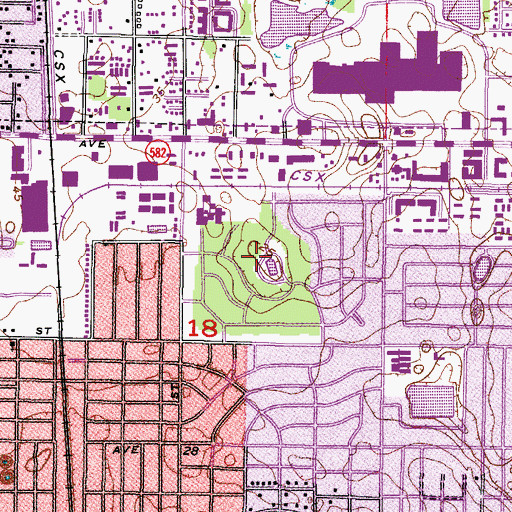 Topographic Map of Copeland Park, FL