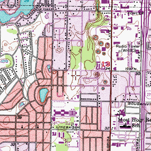 Topographic Map of Forest Hills Park, FL