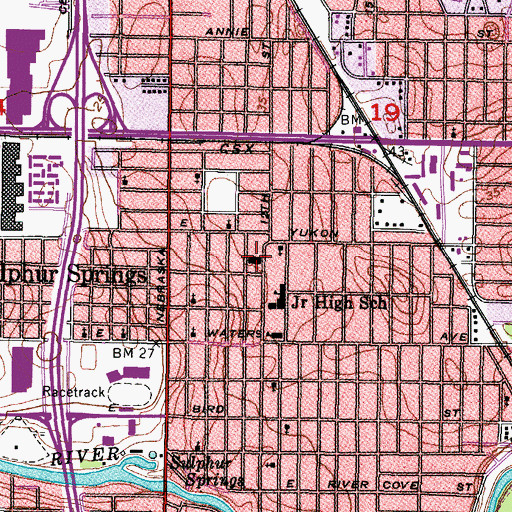 Topographic Map of George Bartholomew Center, FL