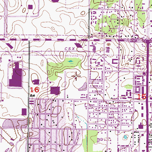 Topographic Map of Grecco Softball Complex, FL