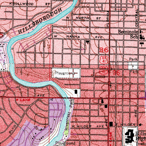 Topographic Map of Henry and Ola Park, FL