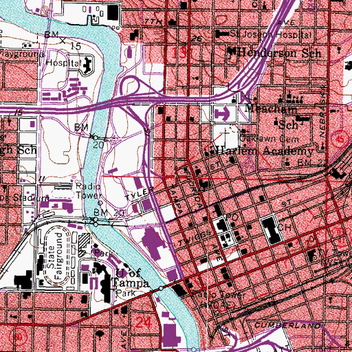 Topographic Map of Herman Massey Park, FL