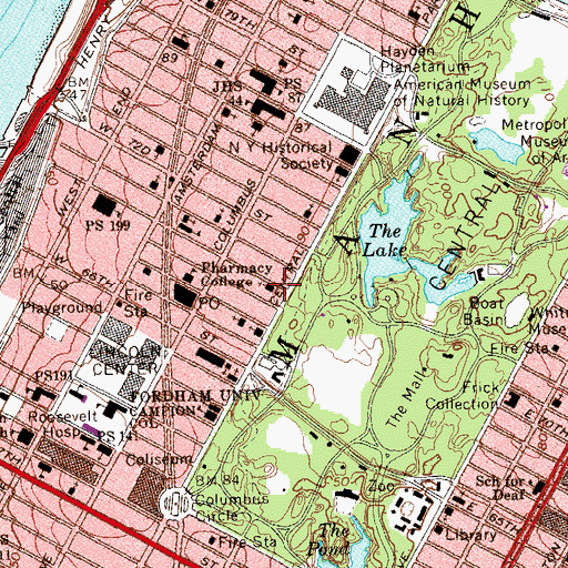 Topographic Map of Beit Rabban Day School, NY
