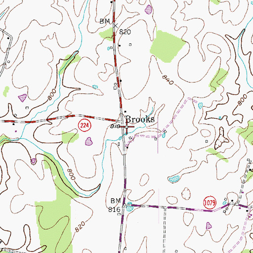 Topographic Map of Brooks School (historical), KY