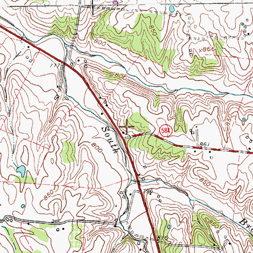 Topographic Map of Foote Post Office (historical), KY
