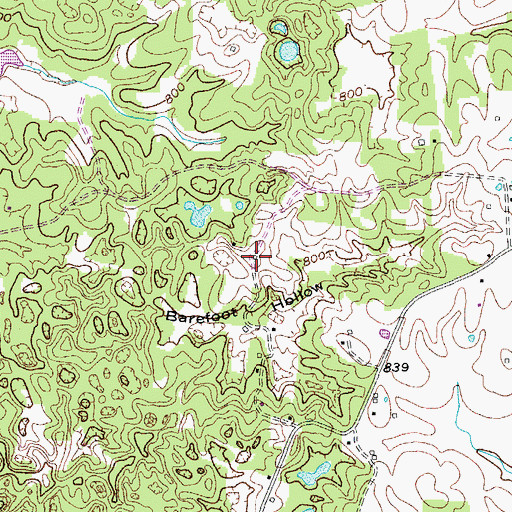 Topographic Map of In The Bark of Wonderland (historical), KY