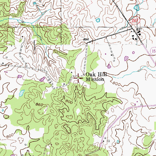 Topographic Map of Knob School (historical), KY