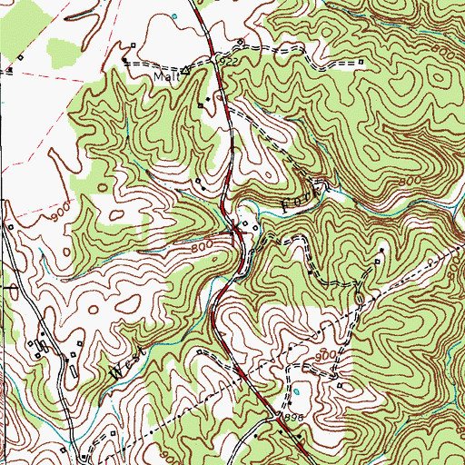 Topographic Map of Malt (historical), KY