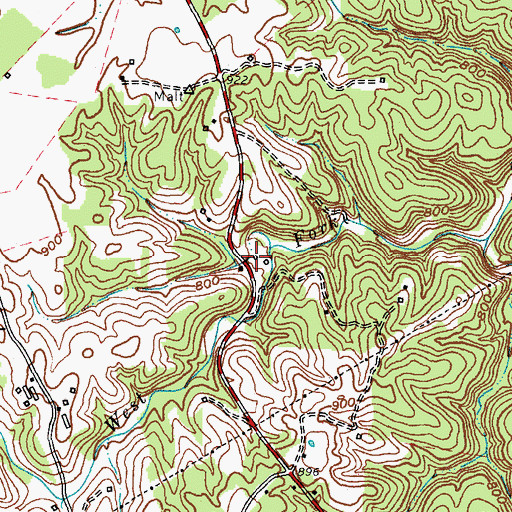 Topographic Map of Malt Post Office (historical), KY