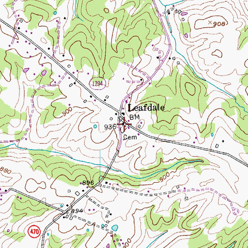 Topographic Map of Oak Grove Methodist Church (historical), KY