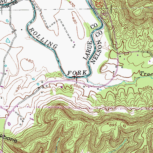 Topographic Map of Old Ford (historical), KY